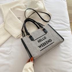 New Fashion One Shoulder Underarm Bag Women Summer Canvas Bag 2022 Large Capacity Special Large Bag Letter