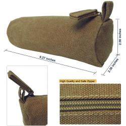 Gelory China Factory Wholesale Highly Heavy Canvas Material And Bag Type Storage Pencil Case