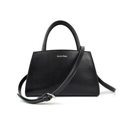 Custom Brand Bags Oem Logo Shiny Leather Womens Handbags Black Polyester Fabric High Quality Classic Office Handbags For Women