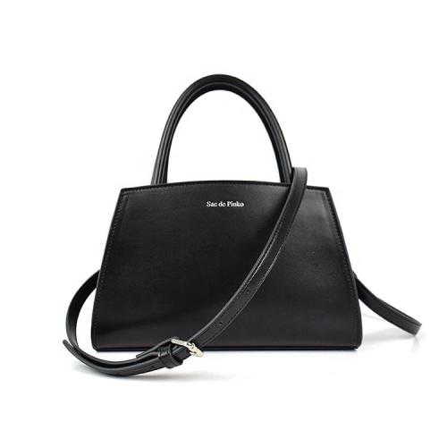Custom Brand Bags Oem Logo Shiny Leather Womens Handbags Black Polyester Fabric High Quality Classic Office Handbags For Women
