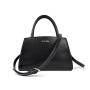 Custom Brand Bags Oem Logo Shiny Leather Womens Handbags Black Polyester Fabric High Quality Classic Office Handbags For Women