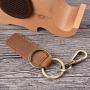 Custom Logo Vintage Genuine Leather Keychain Holder Crazy Horse Leather Men Women Car Key Organizer Case Holder