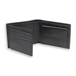 Nappa genuine leather trifold wallet fashion rfid men wallet with coin pocket purse