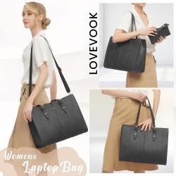 LOVEVOOK Hot Selling PU Leather Business Bag for Women 15.6 in Custom Logo Handbag Shoulder Bag Wholesale Briefcase Laptop Bag