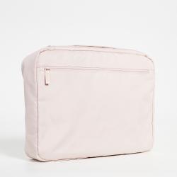 Custom Rip Stop Polyester Luggage Fold Suitcase Light Pink Storage Bag Organizers with Shoe Bag 5 Pieces Packing Cube Set