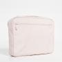 Custom Rip Stop Polyester Luggage Fold Suitcase Light Pink Storage Bag Organizers with Shoe Bag 5 Pieces Packing Cube Set