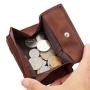 Wholesale leather magic money wallet rfid blocking trifold magic filp wallet holder for men with coin purse