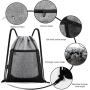 Gelory Waterproof Drawstring String Bag Shoulder Rucksack Sport Gym Storage Drawstring Backpack Bag With Side Pocket