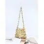 Small niche design hollowed out acrylic woven shoulder bag