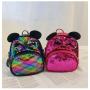 custom Lovely bow girl's Mini sequin backpack cute shining sequin leather backpack for kids