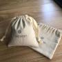 Custom Logo Printed Cotton Drawstring Pouch Soft Cotton Gift Pouch