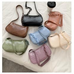 Pattern Chain Underarm Bag Women Shoulder Bag Purse Underarm Bag Handbags Classical Clutch Side Stone New PU OEM Single Square