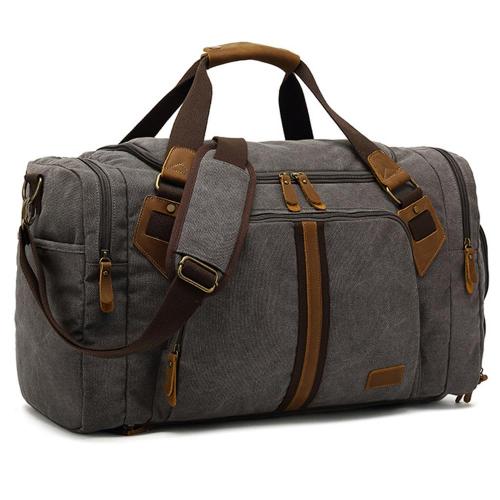 Wholesale Large Canvas overnight duffle bag with Shoe Compartment Gym Travel Canvas sports fitness bag storage bag for men