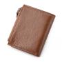 RFID Anti-Theft Man Short Wallet Slim leather wallet for men credit card holder multi-function coin clip wallet with zipper