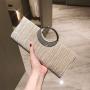 2023 New Fashion wholesale Women's Party Rhinestone Satin Pleated Evening Wedding Party Clutch Purse Wallet Handbag