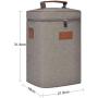 4 Bottle Travel Padded Wine Carrier Tote with Handle and Adjustable Shoulder Strap Insulated Wine Cooler Bag