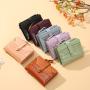 2023 New Women's Retro Crocodile Wallet Short Style Simple Multi-Card Clip Purses Waterproof Pu Bag Hot-Selling