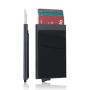 Pop up Card Holder Wallet for Men RFID Blocking Minimalist Wallet Slim Credit Card With Money Pocket Aluminum Metal Card Case