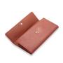 Multiple Compartments Ladies long Wallet Oil Waxed Leather Women long Wallet Purse for Women