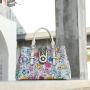 2024 women handbags fashion purse and hand bag ladies quality PU leather printing designer female bag set of two casual tote bag