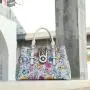 2024 women handbags fashion purse and hand bag ladies quality PU leather printing designer female bag set of two casual tote bag
