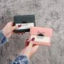 Factory wholesale new ladies wallet short small tri-fold money clip fashion simple clutch bag leather women's wallets coin purse