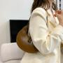 Customized Logo Half Round Hobo Sac A Main Vegan Leather Bags Shoulder Bag Hand Bags For Women