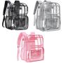 ZR896 Transparent Backpack PVC Universal Fashion Waterproof Student Laptop Bag High Quality Schoolbag Clear Backpack Travel