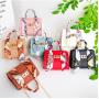 New Silk Scarf Ladies's Small Square Bag Handbags Pu Leather Wholesale Sling Shoulder Phone Bag for Women