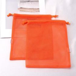 Custom Logo Label Nylon Mesh Drawstring Bag For Skincare Packing Wholesale Nylon Mesh Net Bag