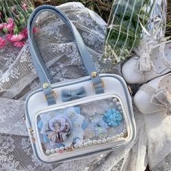 Ita Bag Manufacturer Custom Crossbody Ita Bag Cute Clear Window Pins Display lolita Itabag For Girls