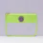 Keymay 17 Colors Personalized Letter Patch Clear Toiletry Bag Transparent Nylon Zipper Pouch Flat PVC Cosmetic makeup Bag