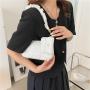Wholesale Fashion Pleated Bag For Girls 2022 Simple Newest Women Shoulder Bags Small Square Handbags A Set Of Two