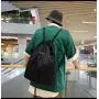 KBW077 New Fashion Drawstring Cuffed Backpack Men's and Women's Trend Large-capacity Mesh Backpack