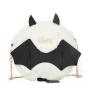 Cute flush bat design girls chain shoulder bag custom lovely fake fur women crossbody bag