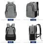 Custom Luxury Cheap 17 Inch Laptop Computer Charging Canvas Leisure Backpack Bag With Usb Charging Port