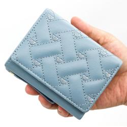 New Women's Short Style Simple Embroidered Love Multi Card Wallet