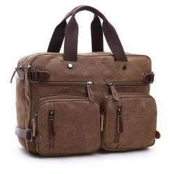 Two Size Casual Canvas Travel Handbag Briefcase Messenger Bag for Men Business Trip Shoulder bag 16in Laptop Handbags book bag