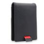 rfid blocking genuine leather carbon fiber wallet with strap men's thin bifold wallet with metal money clip