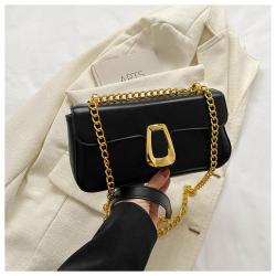 High-quality simple pure color chain bag women's bag 2024 summer new design single shoulder diagonal crossbody bags