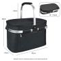 Custom Size OEM Waterproof Thermal Cooler Bag Wine Beer Can Grocery Bags Folding Collapsible Picnic Basket