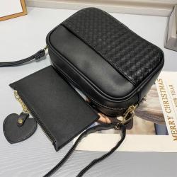 2024 New PU women's woven Shoulder bag Cross-body bag Women's small square camera bag