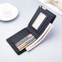 ZR401 New Men's Short Wallet with Multiple Card Slots Thin Soft Leather Dollar Wallet Trendy Business Cheap Wallet