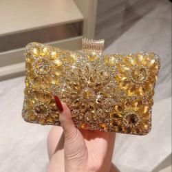 fashion banquet dinner party wedding evening bags sun shaped rhinestone clutches women luxury purse for dress 2024