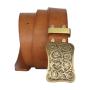 Wholesale vegetable tanned leather belt genuine leather men belt pin buckle belt for men not included buckle