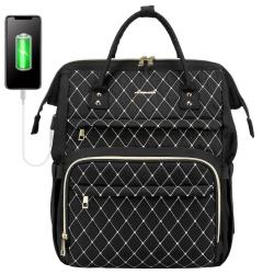 LOVEVOOK custom 15.6 17in computer bags large capacity office work quilted university travel laptop backpacks bag for women