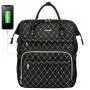 LOVEVOOK custom 15.6 17in computer bags large capacity office work quilted university travel laptop backpacks bag for women