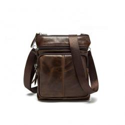 China Supplier Men's Business Bag Chest Leather Bags Single Shoulder Messenger Bag
