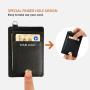 RFID custom genuine Saffiano leather Front Pocket Slim Minimalist Wallets ID cardholder credit card holder lanyard wallet