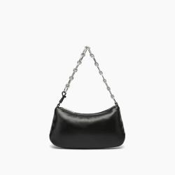 Ladies Fashion Pu Leather Women Handbags Custom Logo Hobo Bags Half Moon Shoulder Bag With Metal Chain